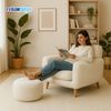 Relaxdays Pouf mit Cordbezug Bild 2