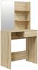 vidaXL Schminktisch mit Spiegel Sonoma-Eiche 74,5x40x141 cm 802807 Bild 2