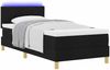 vidaXL LED Boxspringbett mit Kopfteil Schwarz 100 x 200 cm Stoff 3342494 Bild 3