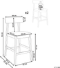 Set mit 2 Barstühlen ISANTI Holz Grau Bild 2