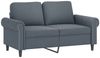 vidaXL 4-tlg. Sofagarnitur mit Kissen Dunkelgrau Samt 3202201 Bild 4