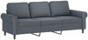 vidaXL 4-tlg. Sofagarnitur mit Kissen Dunkelgrau Samt 3202201 Bild 5