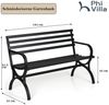 PHI VILLA Gartenbank (Metall Wetterfest, Outdoor Gartenstuhl Sitzbank Parkbank) Bild 2