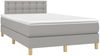 vidaXL Boxspringbett mit Matratze & LED Stoff Hellgrau 120x200 cm, Härtegrad: H2 [3134021] Bild 3