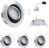 MILI Einbauleuchtenn 5W 3000K Warmweiss 230V 400 lumen Alu / Schwarz inkl. austauschbare LED Modul geringe Einbautiefe Bild 5