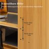 TUWENA Beistelltisch Beistelltisch mit Rollen, Couchtisch Schublade, Nachttisch Stubentisch, Bambus Sofatisch für Wohnzimmer, Schlafzimmer, Balkon, 70 x 30 x 60 cm Bild 4