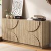 Sideboard 160x40x80 cm - Natürliches Design mit bogenförmigen Türen Bild 5
