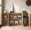 Sideboard 160x40x80 cm - Natürliches Design mit bogenförmigen Türen Bild 4