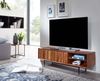 Kadima Design "Tv"-Kommode, Sheeshamholz, bis 55 Zoll, Push-to-Open, Edelstahlbeine. 123x35x42 cm Bild 3
