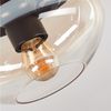 hofstein Deckenleuchte Deckenlampe aus Metall/Glas in Schwarz/Bernsteinfarben/Klar, ohne Leuchtmittel, Leuchte im Retro/Vintage-Design mit Glasschirm (20 cm), 1 x E27 Bild 3