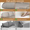 Garten-Lounge-Set, Möbelset für 6-7 Personen, Ecksofa mit verzinktem Eisengestell, verstellbare Beine, inklusive aller Sitz- und Rückenkissen, beige Bild 5