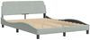 vidaXL Bett mit Matratze "Hanko" Hellgrau 120x200 cm Samt 3208586 Bild 4