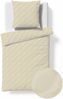 Fleuresse Havanna Damast Bettwäsche uni 155x220 Muscheln Knoten beige 454616-9050 Bild 2