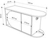 Dmora Schuhschrank Kyle, Schuhregal, Mehrzweck-Eingangsgarderobe, Möbel für Schuhe, 104x37 h50 cm, Eiche und Weiß Bild 3