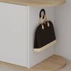 Dmora Schuhschrank Kyle, Schuhregal, Mehrzweck-Eingangsgarderobe, Möbel für Schuhe, 104x37 h50 cm, Eiche und Weiß Bild 5