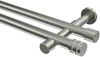 Gardinenstangen-Set Prestige Estana 120 cm, 2-läufig (ohne Ringe), 20 mm Ø Edelstahl-Optik Bild 1