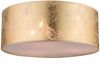 LED Deckenleuchte mit Stoff Lampenschirm goldfarbig, Ø 40cm Bild 2