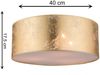 LED Deckenleuchte mit Stoff Lampenschirm goldfarbig, Ø 40cm Bild 3