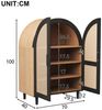 Schuhschrank/Sideboard B 40 x T 70 x H 100 cm aus MDF/Spanplatte mit Rattantüren, verstellbaren Böden Bild 4