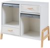 Sideboard Kvaefjord 72x80x40 cm mit zwei Jalousietüren Weiß/Grau [en. casa] Bild 4