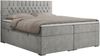 Boxspringbett mit 2 Bettkästen, Matratze und Topper - PERA - 180x200cm - Hellgrau Stoff - H3 Bild 3
