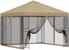 vidaXL Garten Pavillon mit Seitenwänden 3 x 3 m Beige 900337 Bild 2