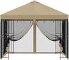 vidaXL Garten Pavillon mit Seitenwänden 3 x 3 m Beige 900337 Bild 5