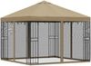 vidaXL Garten Pavillon mit Seitenwänden 3 x 3 m Beige 900337 Bild 3