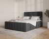 MOEBLO Boxbett BETT 01 BIS (Bonell, Topper, modernes Velours-Design mit Steppung & Stauraum, Doppelbett gepolstertes Kopfteil mit Bettkasten, aus Samt, Polsterbett Kontinentalbett, dekorativem Kopfteil, aus Samt), - (BxHxT):144/164/184 x 113 x 223 cm Bild 2