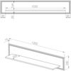 Wandboard in weiß Hochglanz GUBIN-131, B/H/T: ca. 120/23/22 cm Bild 4