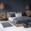 Relaxdays Tischlampe Metall & Stoff Bild 3