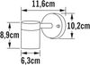 2er-Set Edelstahl Wandleuchte MODENA Down-Light, GU10, Höhe 9 cm, IP44 Bild 4