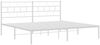 vidaXL Bettgestell mit Kopfteil, Metall, Weiß, 193x203 cm Bild 4