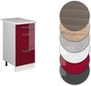 Vicco Küchenunterschrank R-Line, Bordeaux Hochglanz/Weiß, 40 cm mit Schubladen, und Arbeitsplatte Bild 5