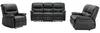 Vente-unique - CANBY Sofa and armchair set Kunstleder Schwarz - B 90 cm x H 95 cm x L 79 cm133 cm183 cm Bild 2