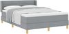 vidaXL Boxspringbett mit Matratze Hellgrau 200 x 140 cm Stoff 3341230 Bild 2
