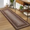 GarveeMore Teppich in Flecht-Optik für Wohnzimmer & Schlafzimmer & Flur, faltbar, Braun, rechteckig, Höhe: 6 mm, TPR-Unterseite, waschbar in der Maschine Bild 4