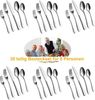 ibettertec Besteck-Set 30-teiliges Edelstahl Besteckset Spülmaschinenfest, 36 Personen, Modern Silber für 6 Personen Bild 4