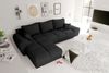 99rooms Antalya Ecksofa Cordstoff POSO Schwarz Links mit Schlaffunktion Bild 3