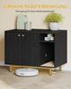 Katzenschrank, Katzentoilette, Katzenklo Schrank, Katzenhaus mit Tür und separater Trennwand, 50 x 80 x 61 cm, Stabile Katzenschrank, Sitzbank, Schwarz und Gold Bild 5
