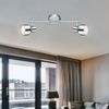 LED Deckenstrahler, Silber, Chrom, bewegliche Spots, L 38 cm Bild 5