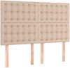 vidaXL Boxspringbett Matratze Cappuccino-Braun 140x190cm Kunstleder 3137664 Bild 5