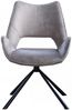 KAWOLA Esszimmerstuhl VELO Drehstuhl Stoff grau 89 x 61 x 57 cm Bild 3