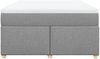 vidaXL Boxspringbett mit Matratze Hellgrau 140x200 cm Stoff 3285380 Bild 4