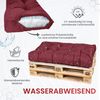TexDeko® Garden Seitenkissen 60 x 40 x 20/10cm wasserabweisend UV - beständig gesteppt Premium Kissen für Europaletten In- & Outdoor Palettenpolster (Bordeaux) Bild 3