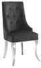 riess-ambiente Esszimmerstuhl MODERN BAROCK DELUXE schwarz / silber - Samt, Edelstahl, mit Löwenkopf (Einzelartikel, 1 St), Polsterstuhl mit Knopfheftung- ideal für glamouröse Küchen & Esszimmer Bild 4