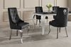 riess-ambiente Esszimmerstuhl MODERN BAROCK DELUXE schwarz / silber - Samt, Edelstahl, mit Löwenkopf (Einzelartikel, 1 St), Polsterstuhl mit Knopfheftung- ideal für glamouröse Küchen & Esszimmer Bild 5