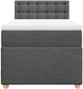 vidaXL Boxspringbett mit Matratze Dunkelgrau Stoff 3286862 Bild 4