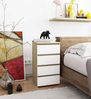 Milord FURNITURE Kommode mit 4 Schubladen 40 cm breit Holz Schrank B40xH74xT35 cm (Highboard Anrichte Schlafzimmer Wohnzimmer Flur Büro Organizer) Bild 2