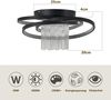 ZMH LED Deckenleuchte Warmweiß Flach Rund Wohnzimmerlampe Schwarz Modern FlurlampeAugenschutz, LED fest integriert, Warmweiß Bild 3